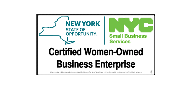 Certified Women-Owned Business Enterprise logo.